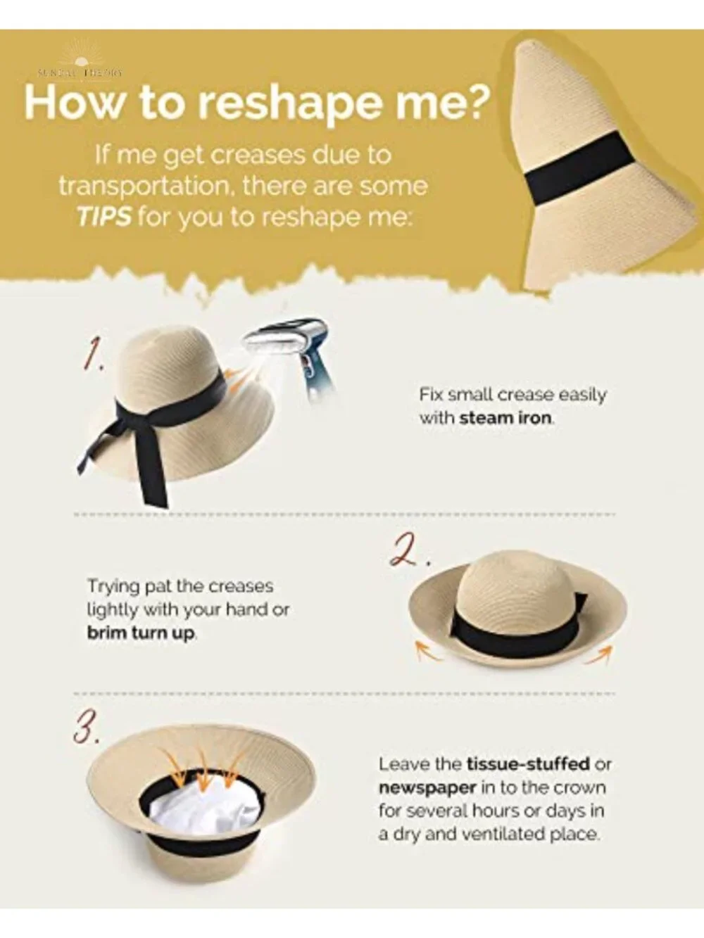 FURTALK Sun Hat - Wide Brim, Foldable, UV Protection, Adjustable Chin Strap